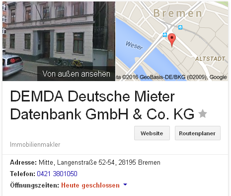 Deutsche Mieterdatenbank DEMDA