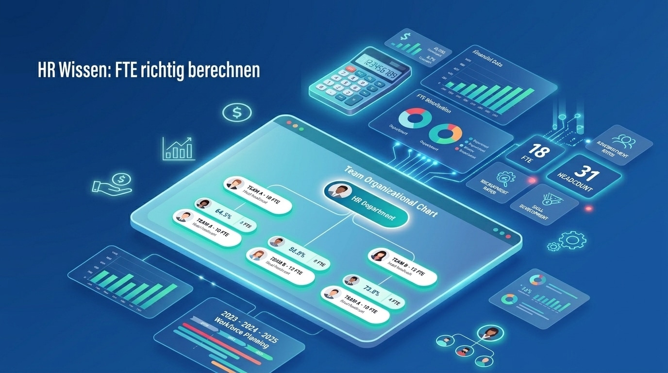 FTE berechnen (HR Wissen 2026): Formel, Praxisbeispiele & Interaktiver VZÄ-Rechner