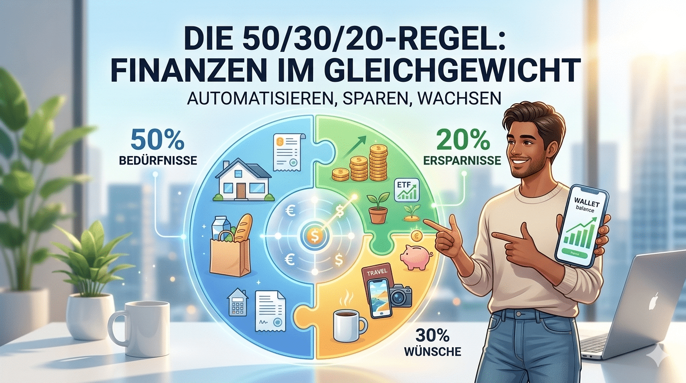 Die besten Spartipps: Wie du jeden Monat Geld zur Seite legen kannst. [50/30/20-Regel]